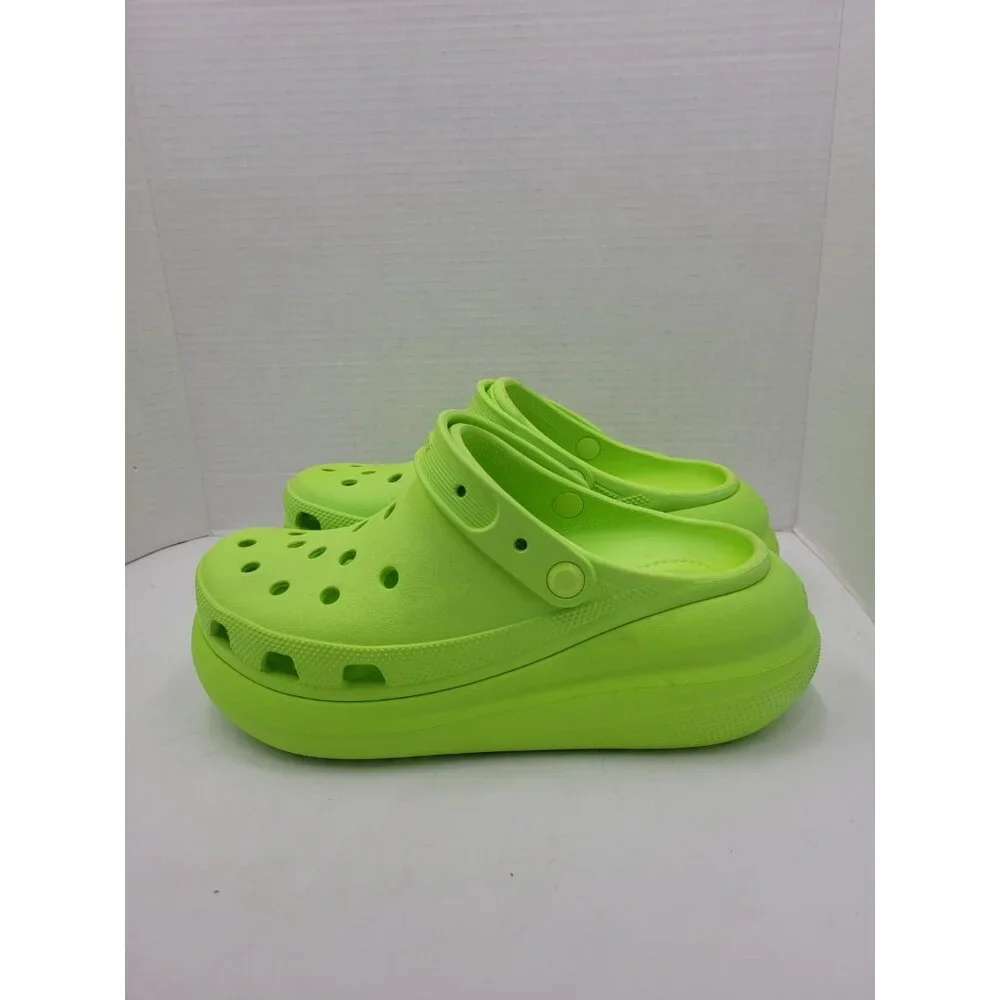 CROCS Classic Platform Clog in Neon Green - Picture 4 of 11
